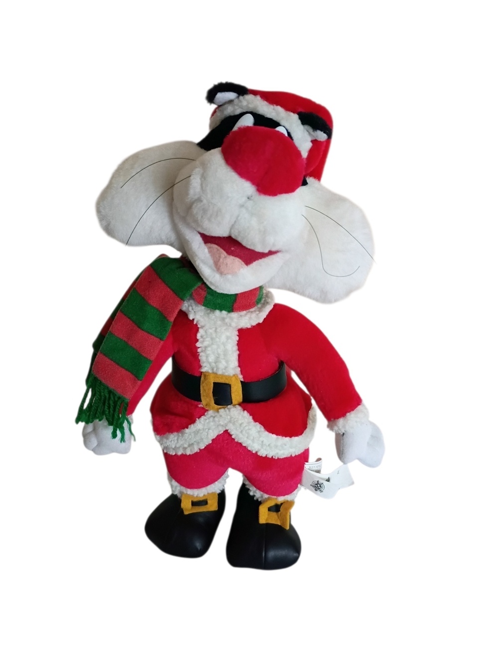 LOONEY TUNES 1998 Vintage 15” SYLVESTER SANTA CLAUS STUFFED PLUSH TOY
